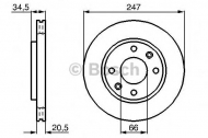 Тормозной диск BOSCH 0 986 478 370