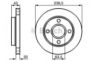 Тормозной диск BOSCH 0 986 478 502