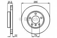 Тормозной диск BOSCH 0 986 478 513