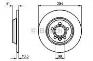 Тормозной диск BOSCH 0 986 478 569