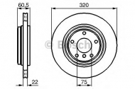 Тормозной диск BOSCH 0 986 478 975