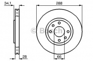 Тормозной диск BOSCH 0 986 478 980