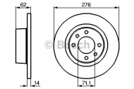 Тормозной диск BOSCH 0 986 478 981