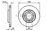 Тормозной диск BOSCH 0 986 479 036