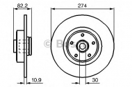 Тормозной диск BOSCH 0 986 479 273