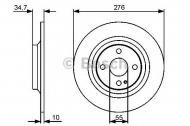 Тормозной диск BOSCH 0 986 479 473