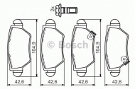 Комплект тормозных колодок BOSCH 0 986 494 014