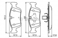 Комплект тормозных колодок BOSCH 0 986 494 015