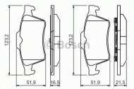 Комплект тормозных колодок BOSCH 0 986 494 032