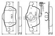 Комплект тормозных колодок BOSCH 0 986 494 050