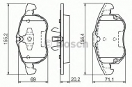 Комплект тормозных колодок BOSCH 0 986 494 073