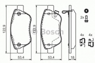 Комплект тормозных колодок BOSCH 0 986 494 092