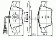 Комплект тормозных колодок BOSCH 0 986 494 107