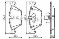 Комплект тормозных колодок BOSCH 0 986 494 118