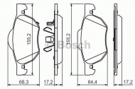 Комплект тормозных колодок BOSCH 0 986 494 132