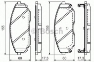 Комплект тормозных колодок BOSCH 0 986 494 143