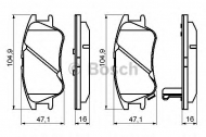 Комплект тормозных колодок BOSCH 0 986 494 155