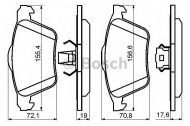 Комплект тормозных колодок BOSCH 0 986 494 158
