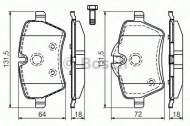 Комплект тормозных колодок BOSCH 0 986 494 168