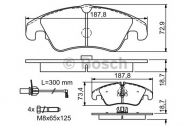Комплект тормозных колодок BOSCH 0 986 494 201