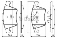 Комплект тормозных колодок BOSCH 0 986 494 203