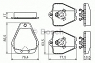 Комплект тормозных колодок BOSCH 0 986 494 215