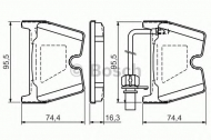 Комплект тормозных колодок BOSCH 0 986 494 216