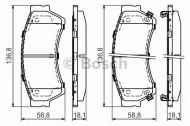 Комплект тормозных колодок BOSCH 0 986 494 221