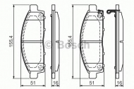 Комплект тормозных колодок BOSCH 0 986 494 268