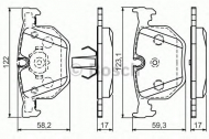 Комплект тормозных колодок BOSCH 0 986 494 286