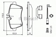 Комплект тормозных колодок BOSCH 0 986 494 290