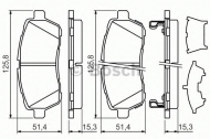 Комплект тормозных колодок BOSCH 0 986 494 321