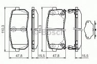 Комплект тормозных колодок BOSCH 0 986 494 327