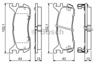 Комплект тормозных колодок BOSCH 0 986 494 341