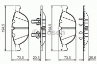 Комплект тормозных колодок BOSCH 0 986 494 349