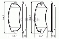 Комплект тормозных колодок BOSCH 0 986 494 357
