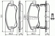 Комплект тормозных колодок BOSCH 0 986 494 379