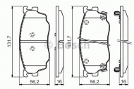 Комплект тормозных колодок BOSCH 0 986 494 394
