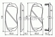 Комплект тормозных колодок BOSCH 0 986 494 422
