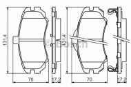 Комплект тормозных колодок BOSCH 0 986 494 426