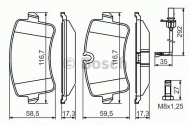 Комплект тормозных колодок BOSCH 0 986 494 446