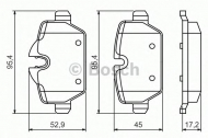 Комплект тормозных колодок BOSCH 0 986 494 461