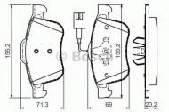 Комплект тормозных колодок BOSCH 0 986 494 465