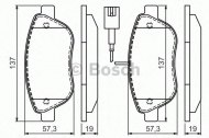 Комплект тормозных колодок BOSCH 0 986 494 464