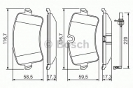 Комплект тормозных колодок BOSCH 0 986 494 488