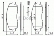 Комплект тормозных колодок BOSCH 0 986 494 498