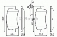 Комплект тормозных колодок BOSCH 0 986 494 500