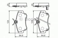 Комплект тормозных колодок BOSCH 0 986 494 029