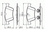 Комплект тормозных колодок BOSCH 0 986 494 427