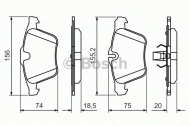Комплект тормозных колодок BOSCH 0 986 494 481